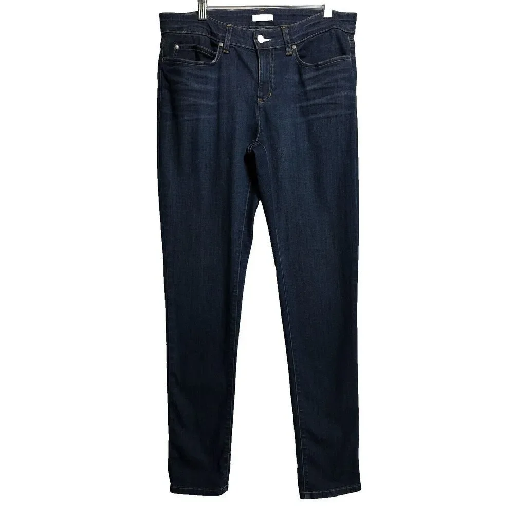 Eileen Fisher Organic Cotton Denim Skinny Jeans Size‎ 10 Dark Wash Sustainable